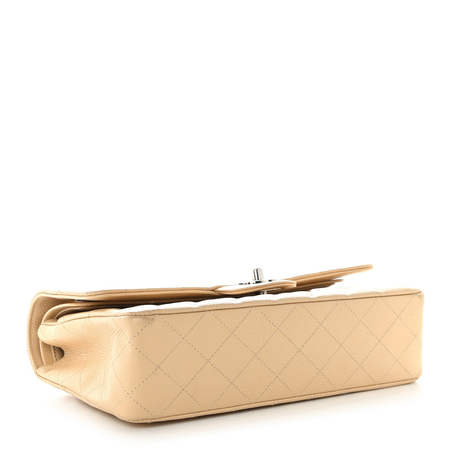 Chanel Caviar Quilted Medium Double Flap Beige 4 of 14