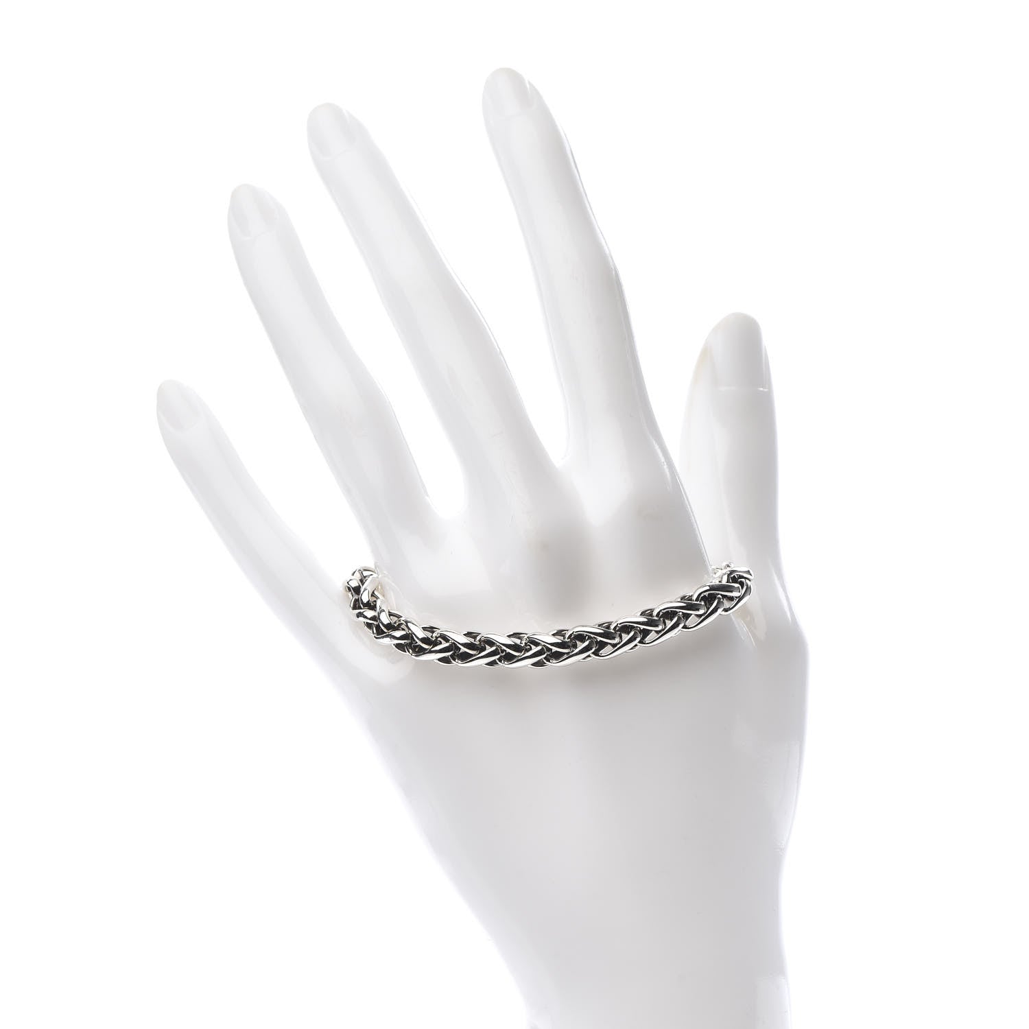 David Yurman Sterling Silver 14K Yellow Gold 6mm Wheat Chain Bracelet 2 of 4