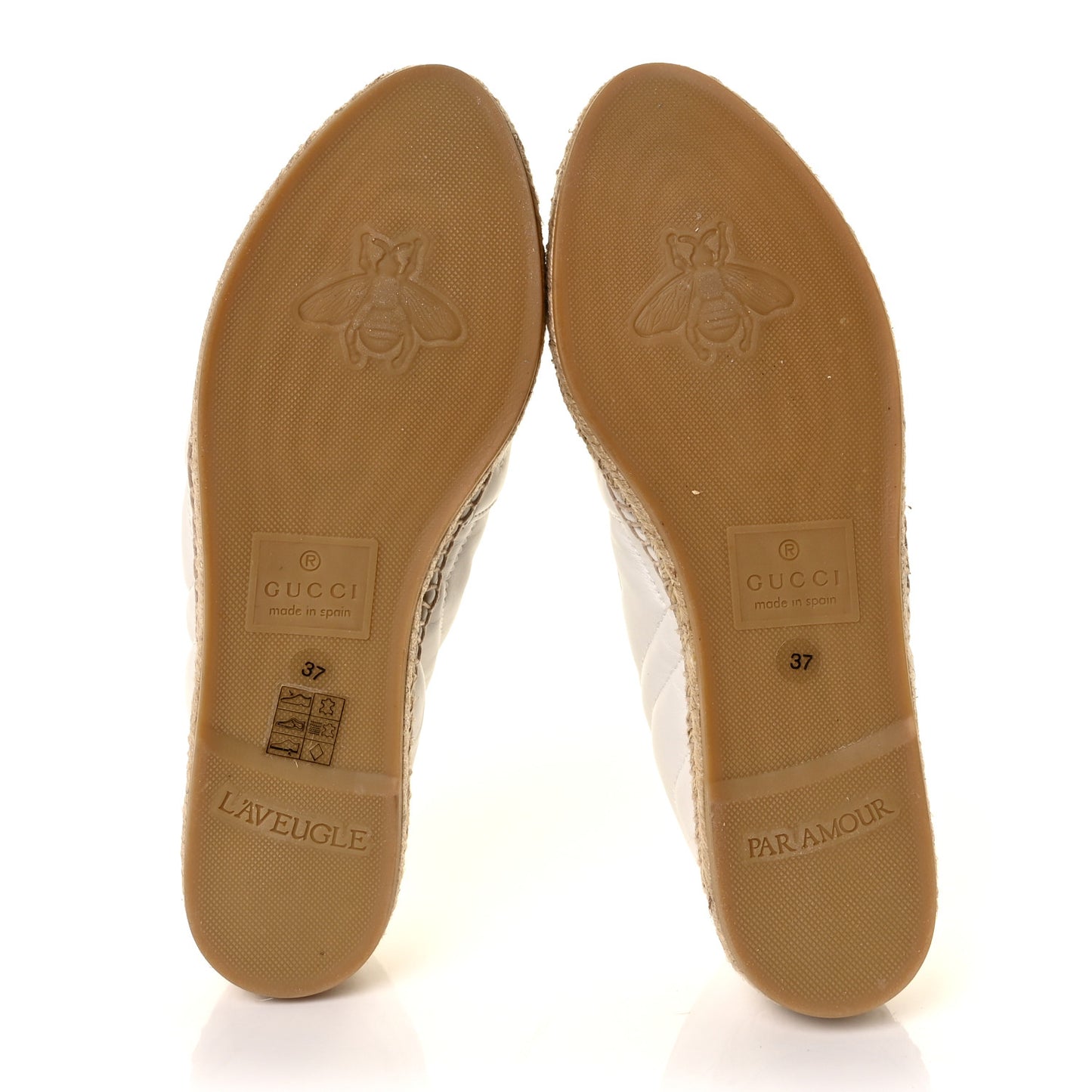 Nappa Matelasse GG Marmont Espadrilles 37 Great White