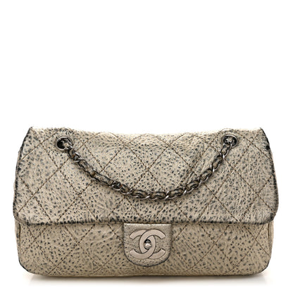 Chanel Distressed Metallic Lambskin Quilted Le Marais Ligne Flap Gold 1 of 18