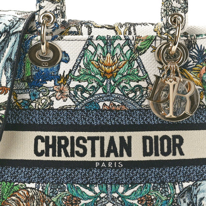Christian Dior Canvas Embroidered Etoile de Voyage Medium Lady D-Lite Multicolor 8 of 10