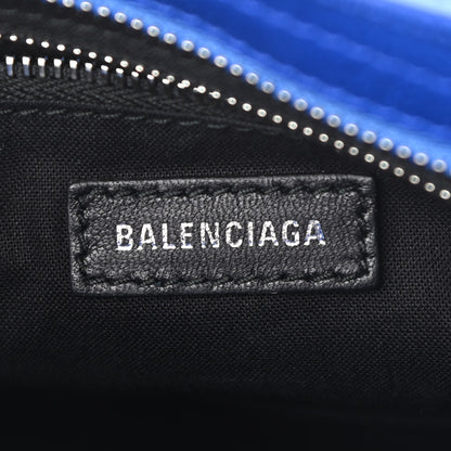 Balenciaga Agneau Classic Silver Hardware Mini City Electric Bleu 6 of 10