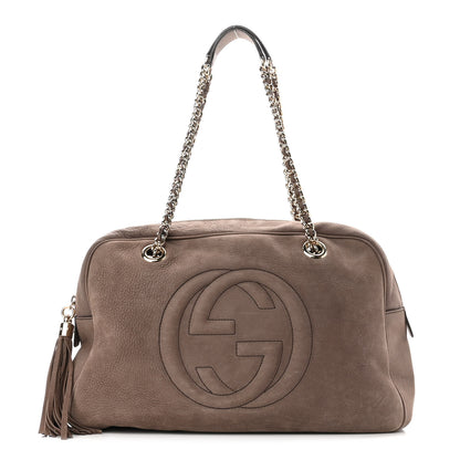 Gucci Vitello Range Medium Soho Bowler Grey Field 1 of 11