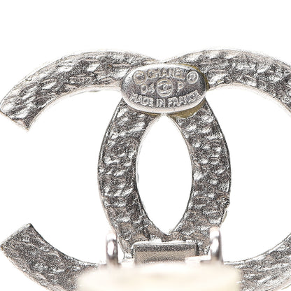 Chanel Crystal CC Clip On Earrings Silver 4 of 4