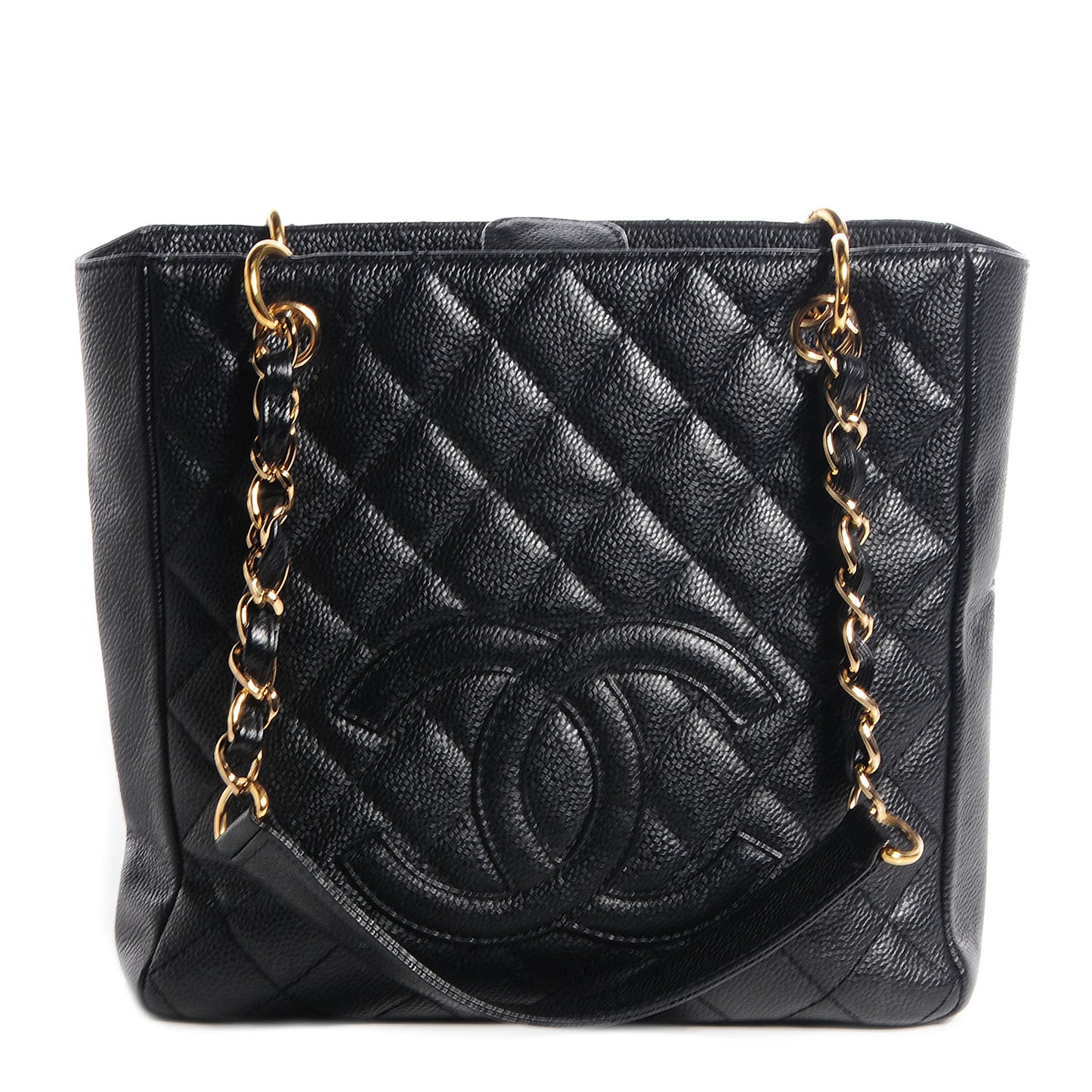 Caviar Petit Shopping Tote PST Black