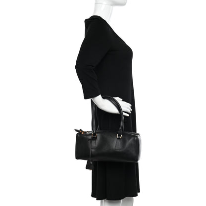 Prada Saffiano Rectangular Shoulder Bag Black 2 of 13