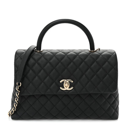 Chanel Caviar Quilted Medium Coco Handle Flap Black 1 of 11