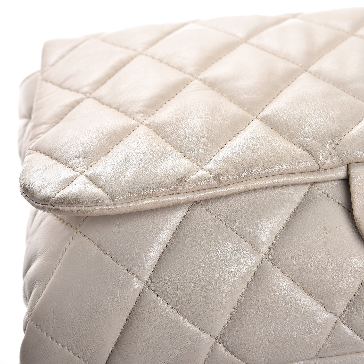 Chanel Lambskin Quilted 3 Accordion Flap Bag White 20 of 21