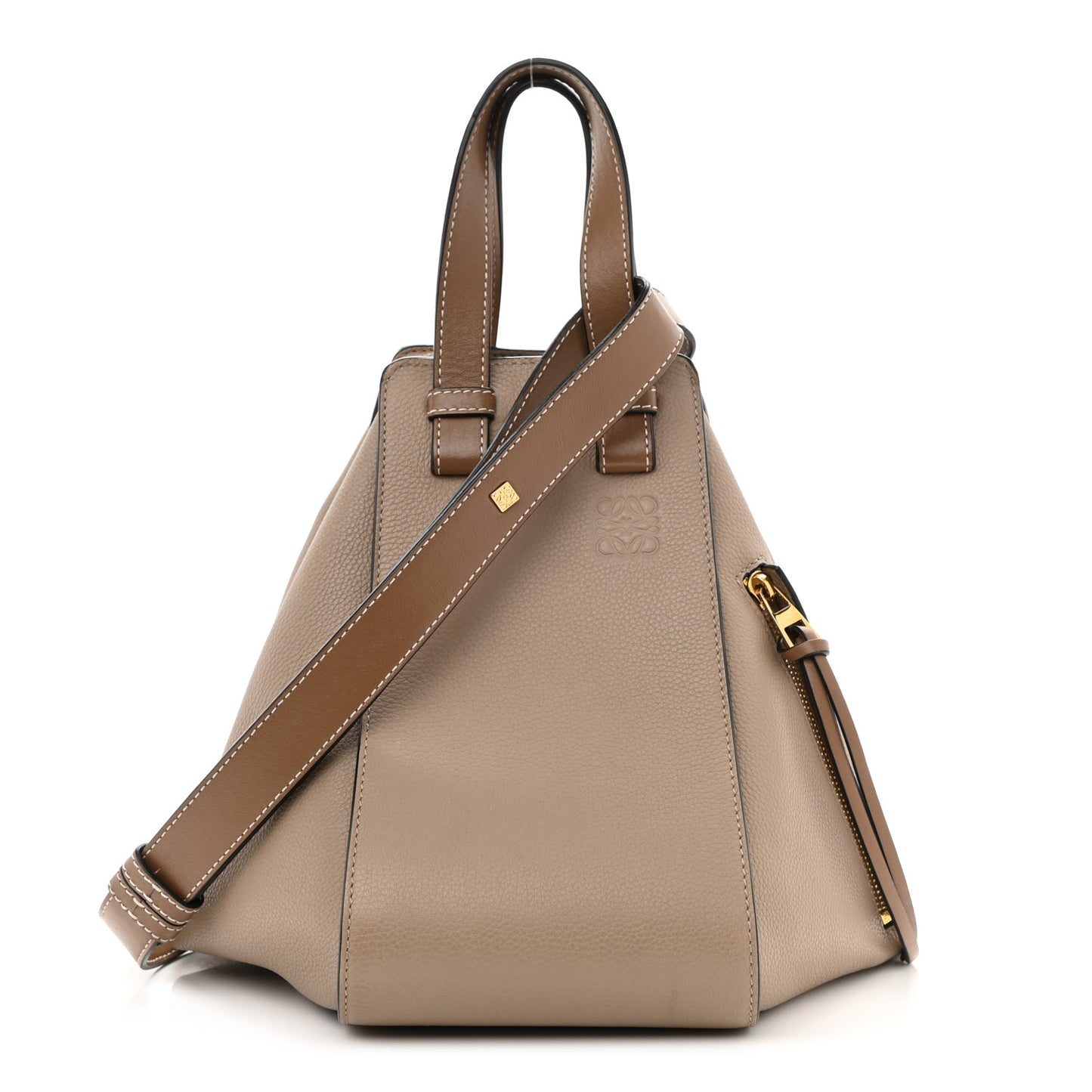 Calfskin Medium Hammock Shoulder Bag Sand Mink