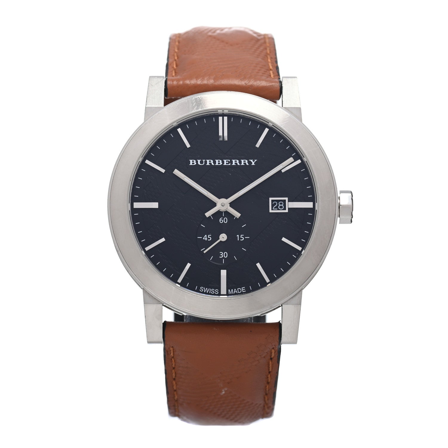 Burberry Stainless Steel Calfskin 42mm The City Quartz Watch Black BU9905 1 of 4