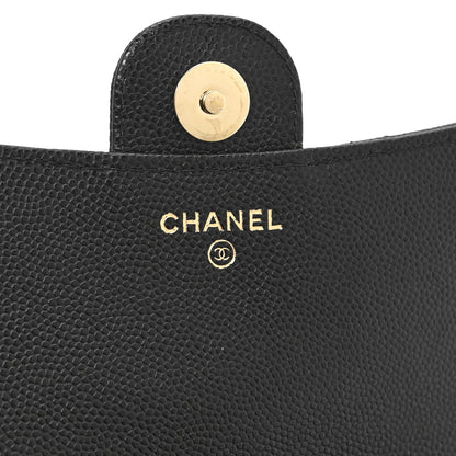 Chanel Caviar Quilted Flap Phone Holder With Chain Black Black 7 of 12
