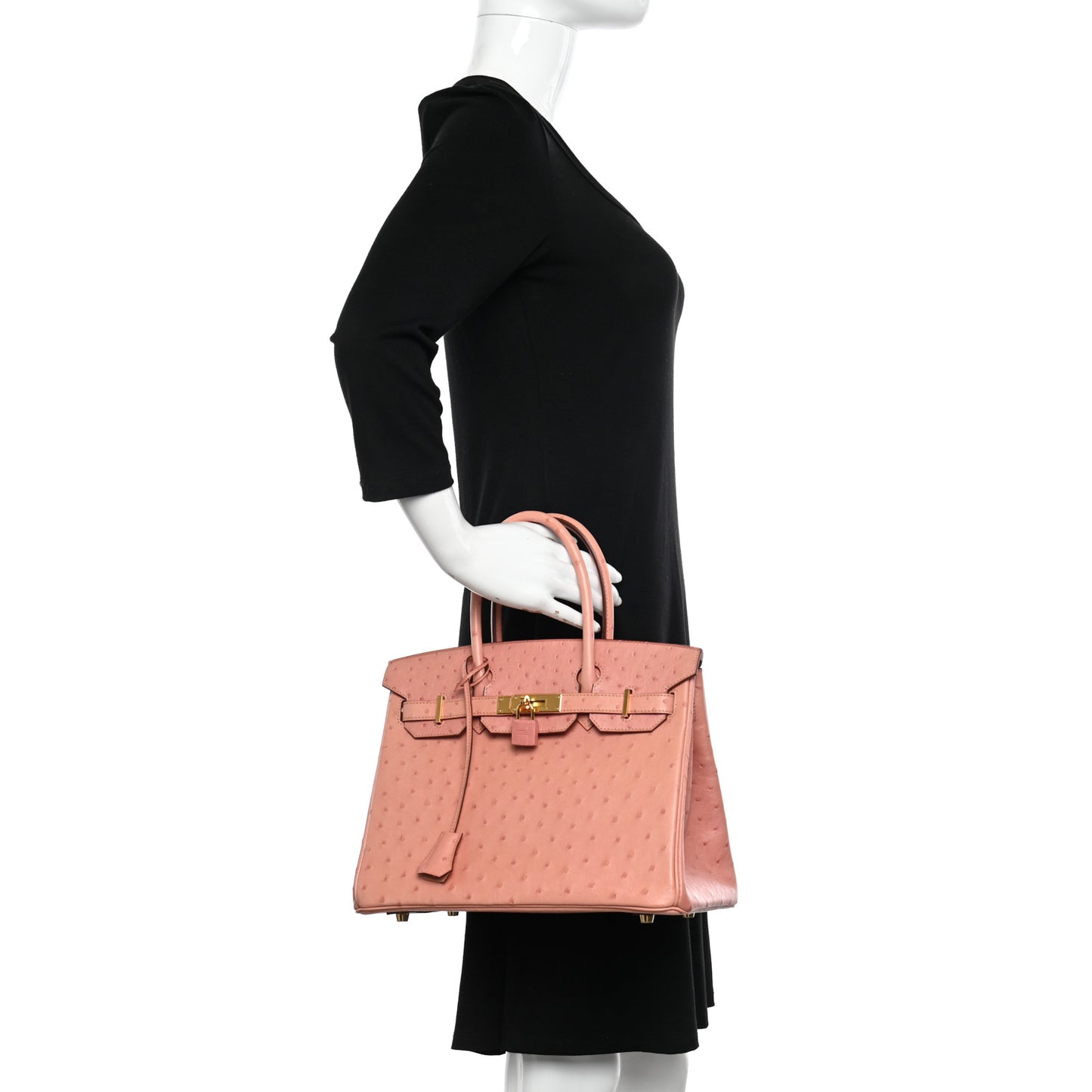 Ostrich Birkin 30 Terre Cuite