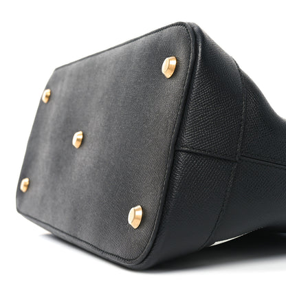 Balenciaga Signature Grained Calfskin Logo M Ville Top Handle Bag Black 9 of 9