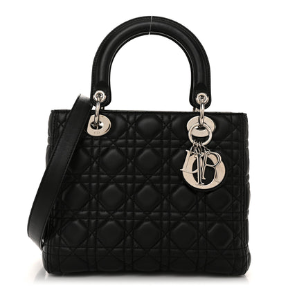 Christian Dior Lambskin Cannage Medium Lady Dior Black 1 of 10