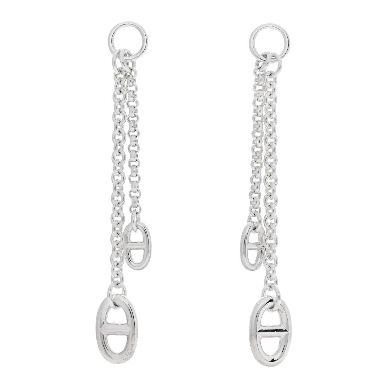 Hermes Sterling Silver PM Farandole Earrings 1 of 4