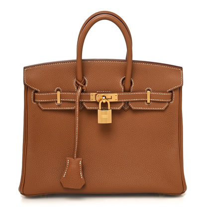 Hermes Togo Birkin 25 Gold 1 of 11