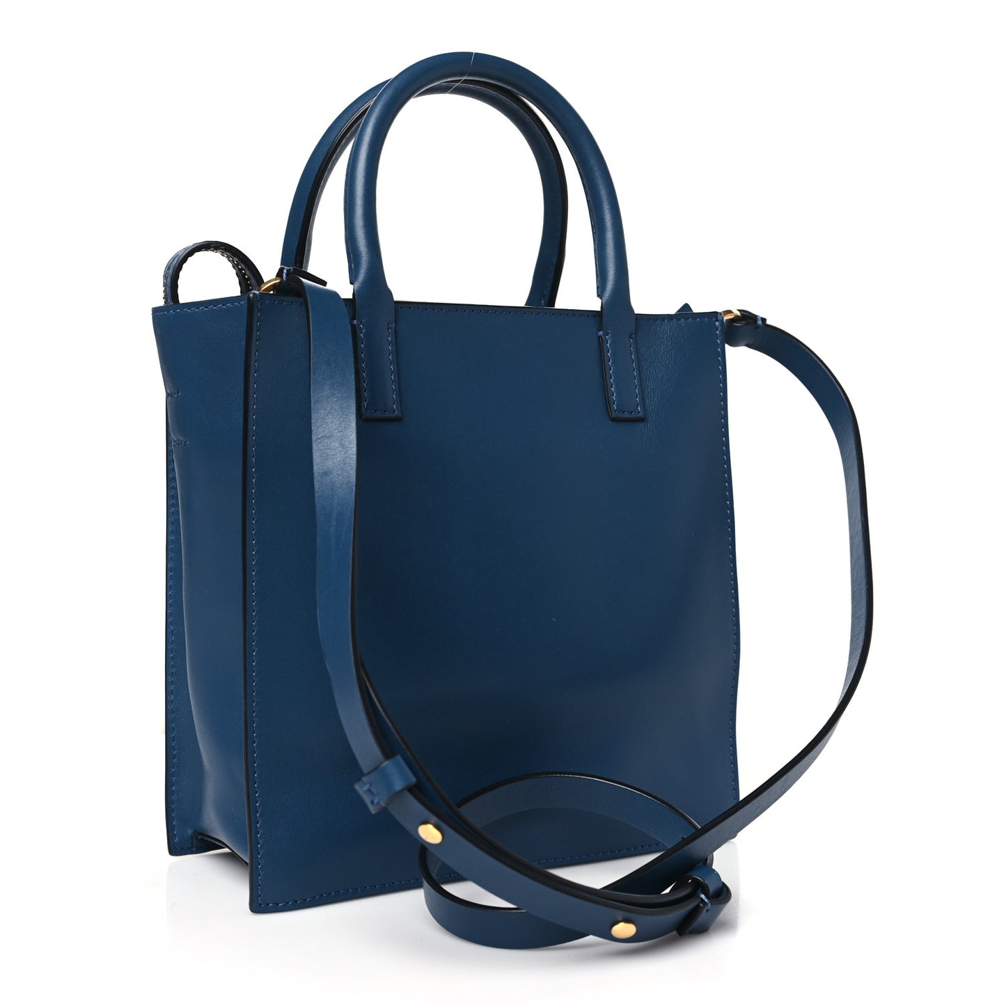 Calfskin VLogo Small Walk Tote Peacock