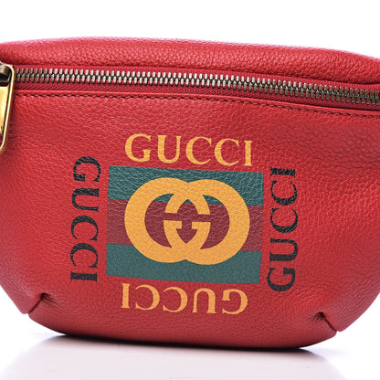Gucci Grained Calfskin Small Logo Belt Bag Hibiscus Red 10 of 10