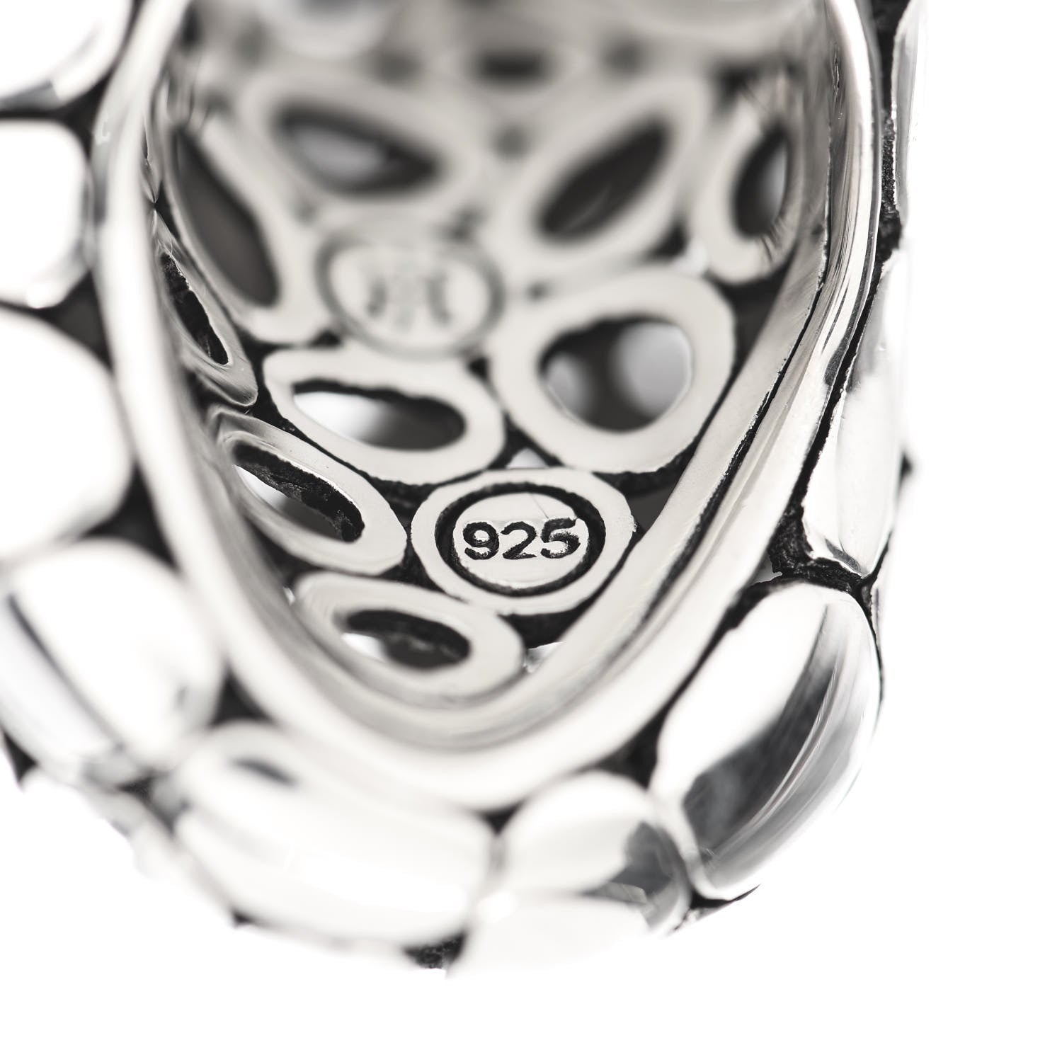 John Hardy Sterling Silver Kali Pebble Ring 48 4.5 4 of 5