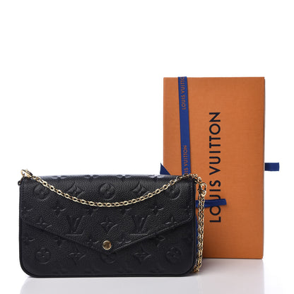 Louis Vuitton Empreinte Pochette Felicie Chain Wallet Black 13 of 13