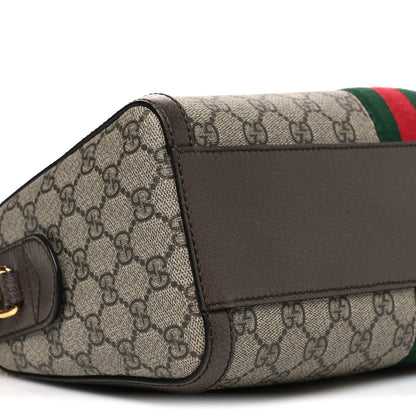 Gucci GG Supreme Monogram Web Medium Ophidia Boston Brown 9 of 10