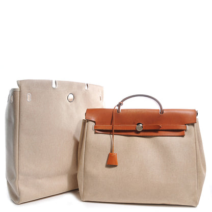 Hermes Toile Herbag MM Natural 1 of 9