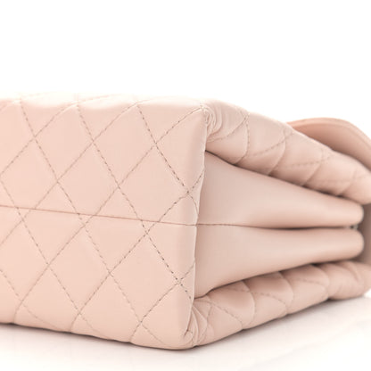 Chanel Lambskin Quilted Jumbo Chanel by 4 Flap Light Beige 10 of 15