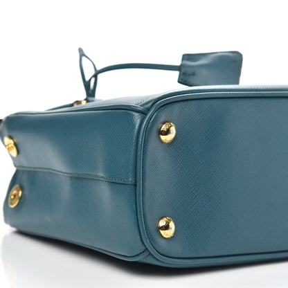 Prada Saffiano Lux Mini Galleria Double Zip Tote Ottanio 7 of 10