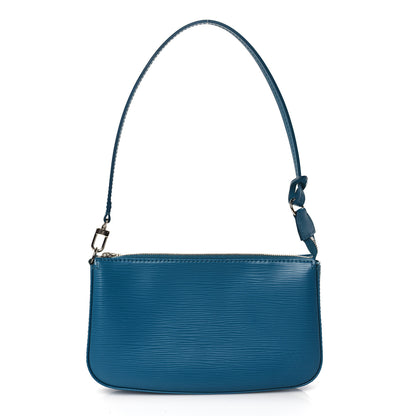 Louis Vuitton Epi Pochette Accessories NM Cyan 1 of 9