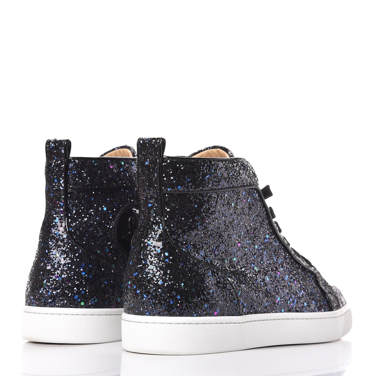 Mens Patent Glitter Rantus Orlato Flat Sneakers 41.5 Neptune Black