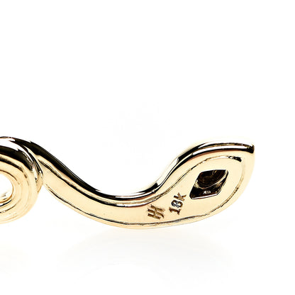 John Hardy 18K Yellow Gold Diamond Cobra Drop Earrings 4 of 4