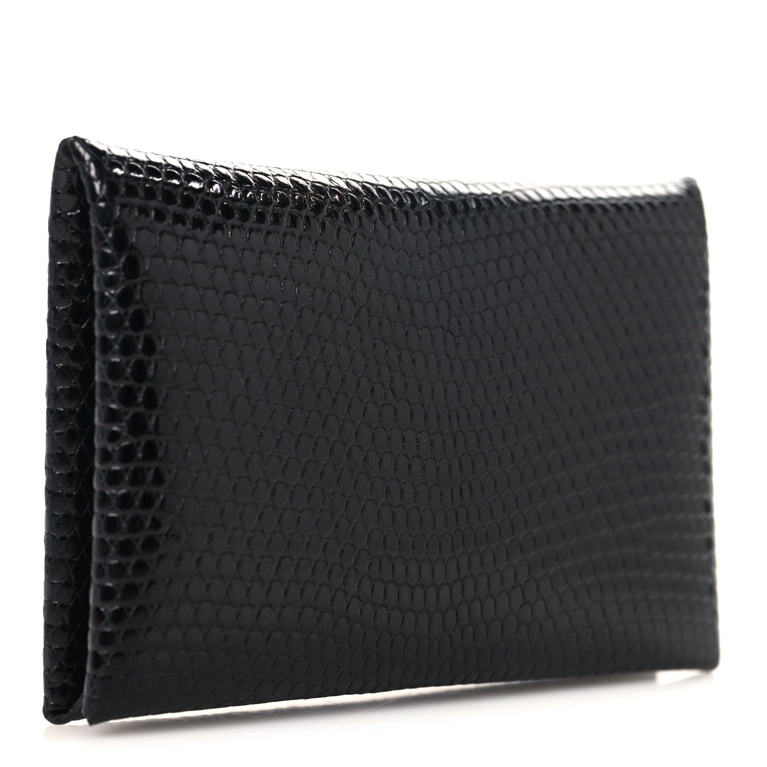 Hermes Lizard Calvi Card Case Black 3 of 7