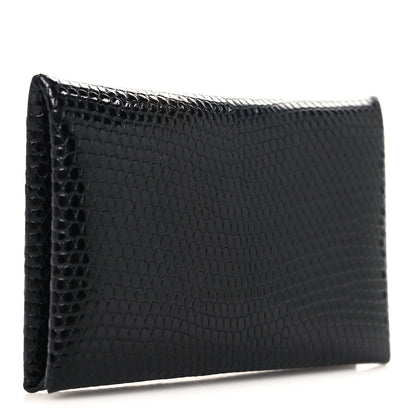 Hermes Lizard Calvi Card Case Black 3 of 7