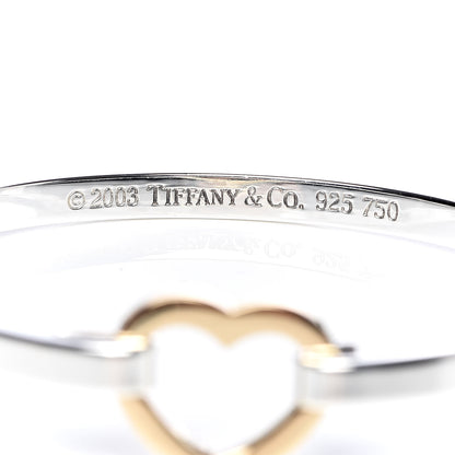 Tiffany Sterling Silver 18K Yellow Gold Heart Buckle Bracelet 4 of 4