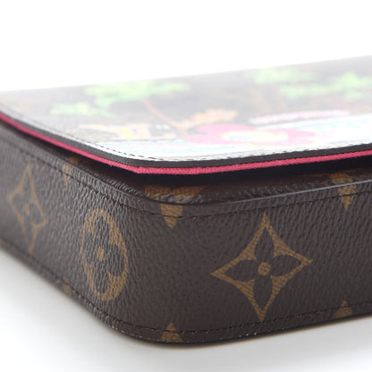 Louis Vuitton Monogram 2021 Christmas Animation Hollywood Pochette Felicie Chain Wallet Fuchsia 8 of 9