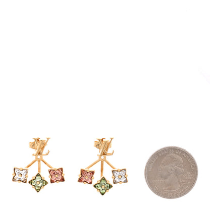 Louis Vuitton Metal Crystal Loulougram Earrings Multicolor 2 of 4