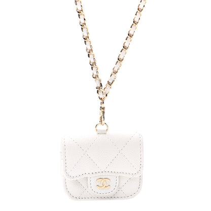 Chanel Caviar Quilted Airpods Pro Case White 1 of 7