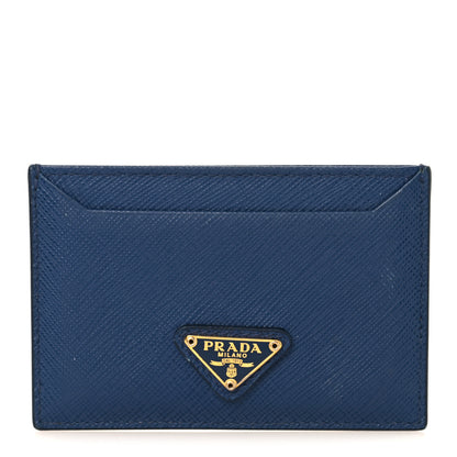Prada Saffiano Card Case Bleuette 1 of 6