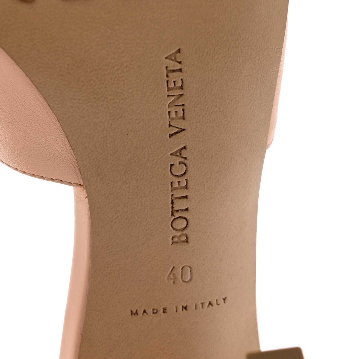 Lambskin Stretch Mule Sandals 40 Porridge