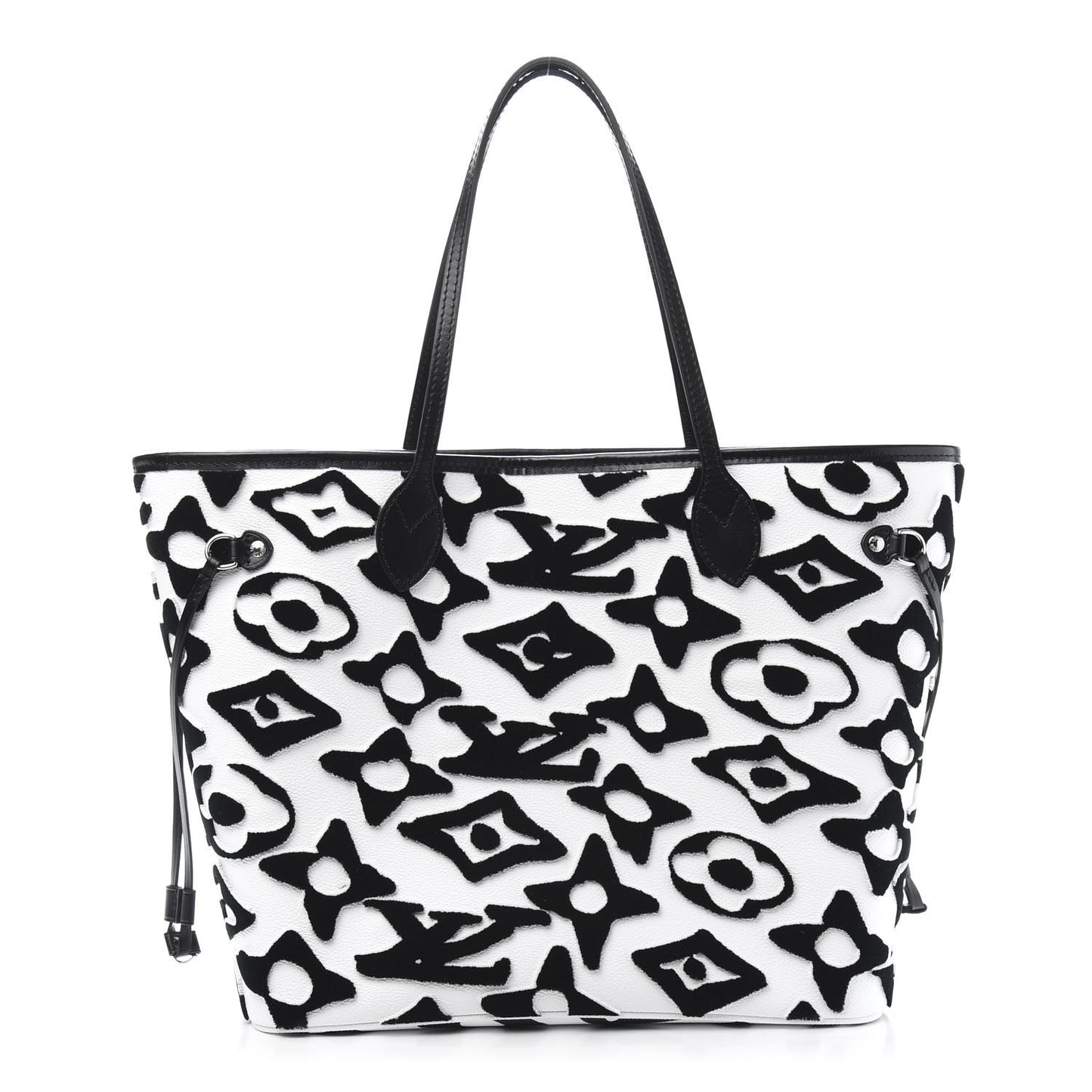 X UF Tufted Monogram Neverfull MM Black White