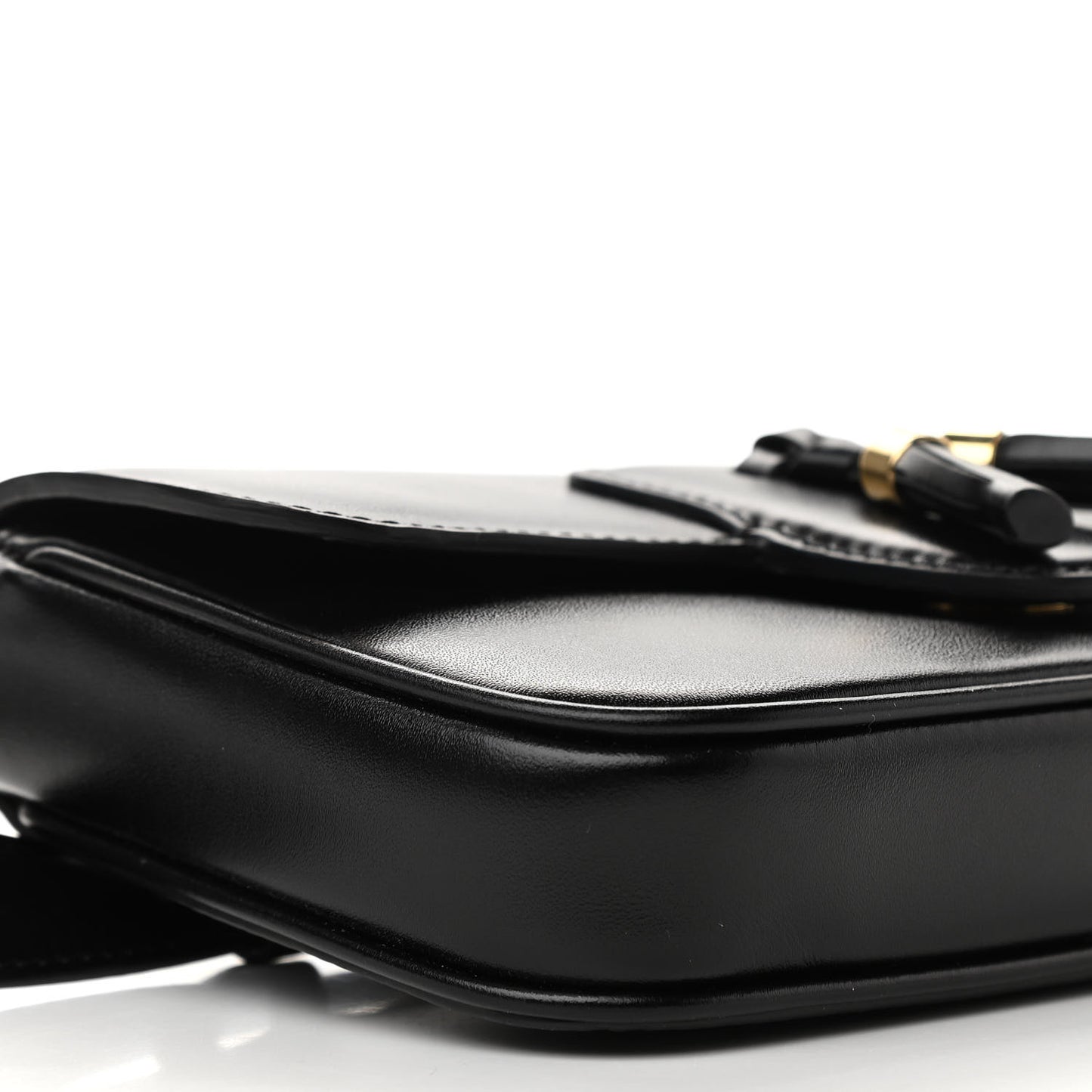 Smooth Calfskin Tassel Belt Bag Black
