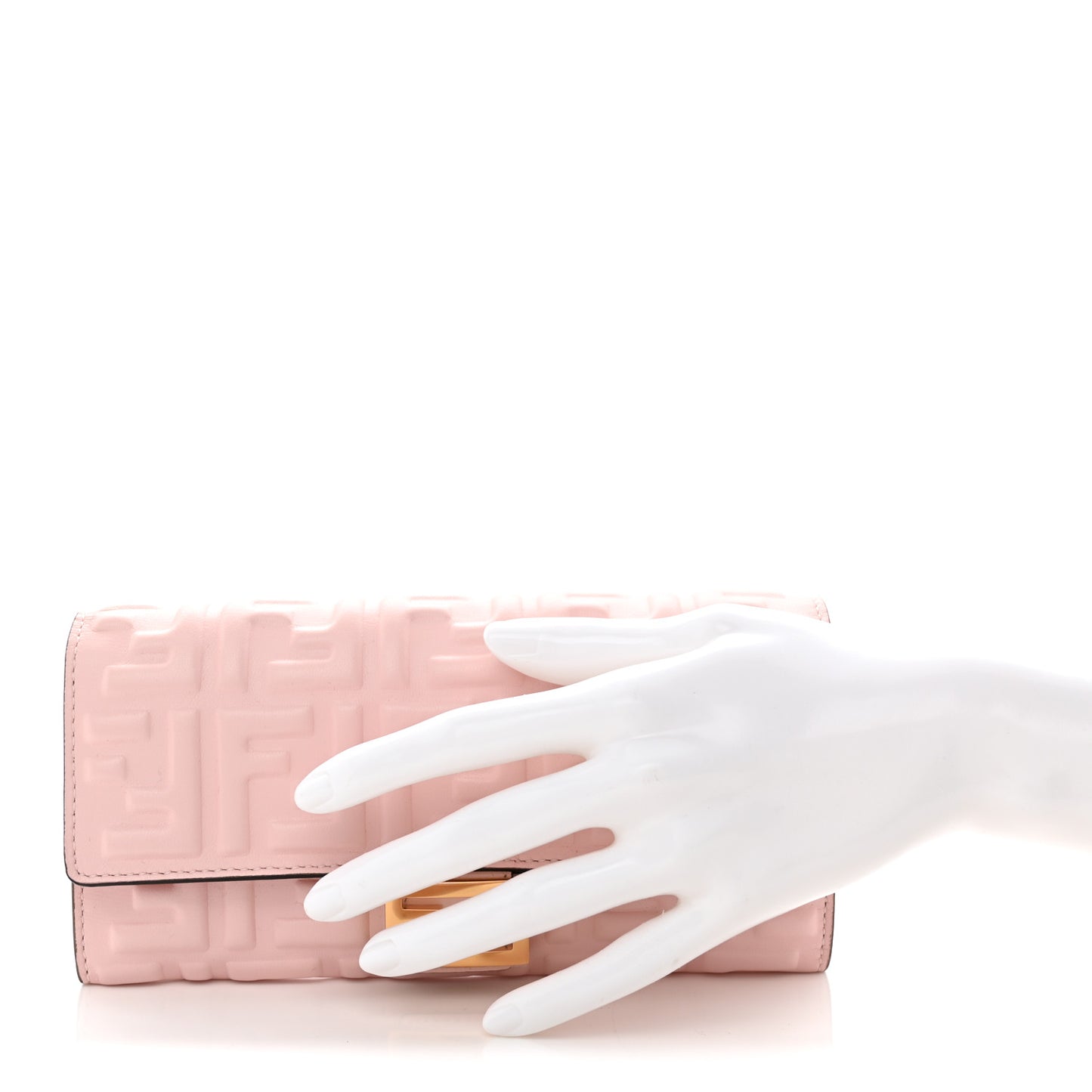 Nappa Matisse FF Embossed Continental Wallet Rosa Confetto