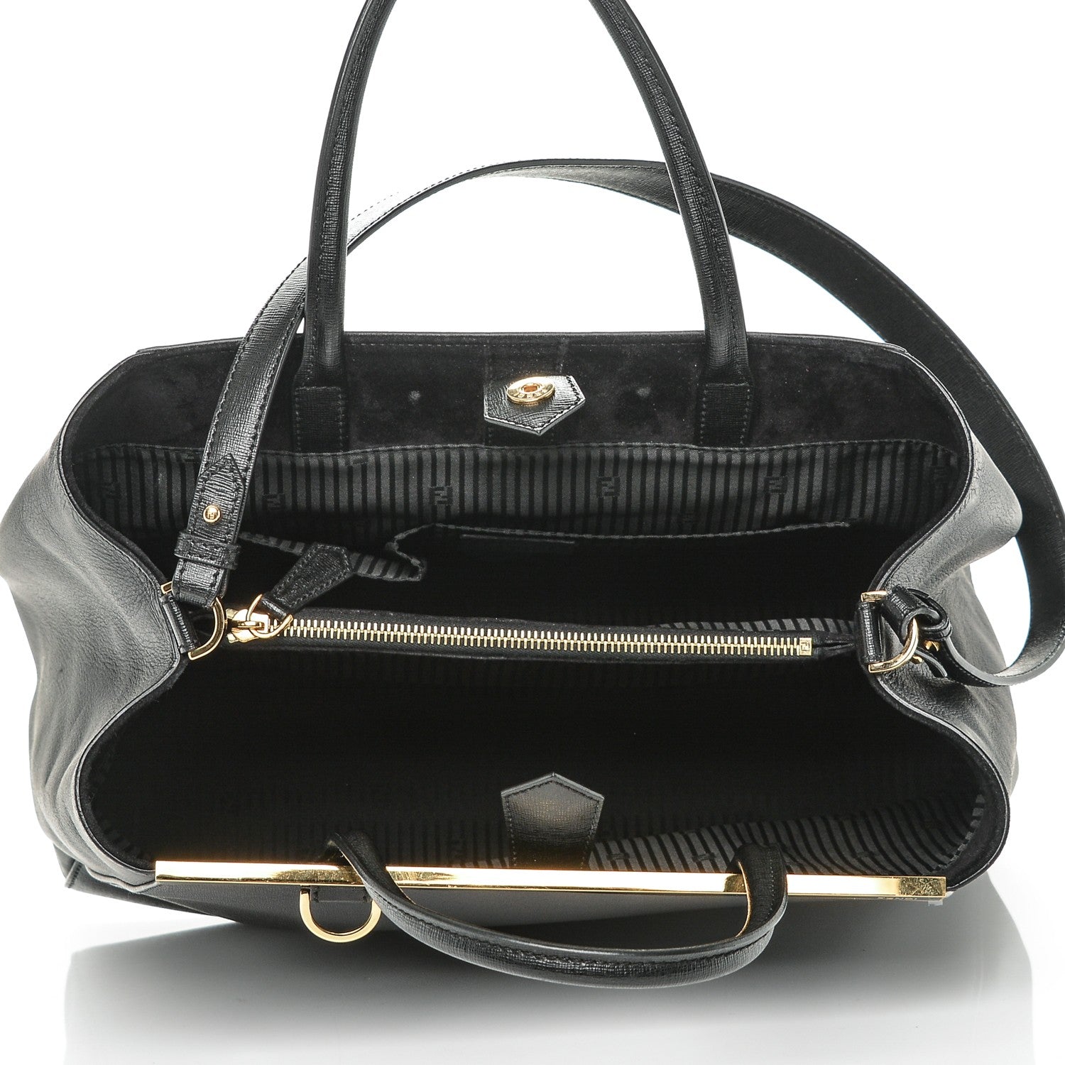 Fendi Vitello Elite Regular 2Jours Tote Black 5 of 6