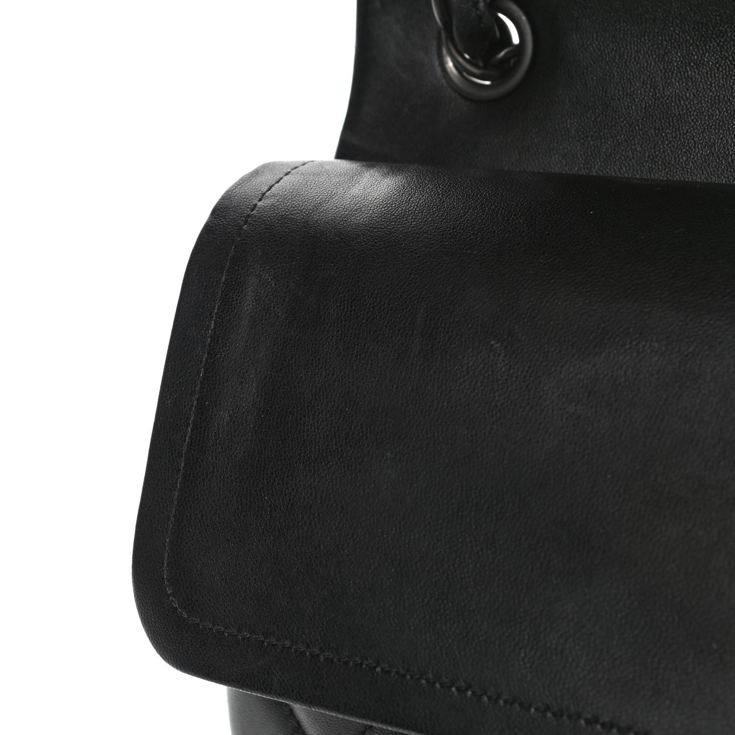 Chanel Lambskin Quilted Jumbo Double Flap So Black 11 of 16