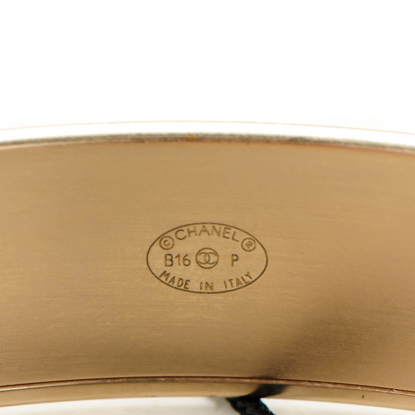 Quilted CC Bangle Silver Gold