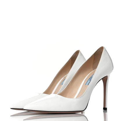 Prada Vernice Pumps 38.5 White 3 of 7