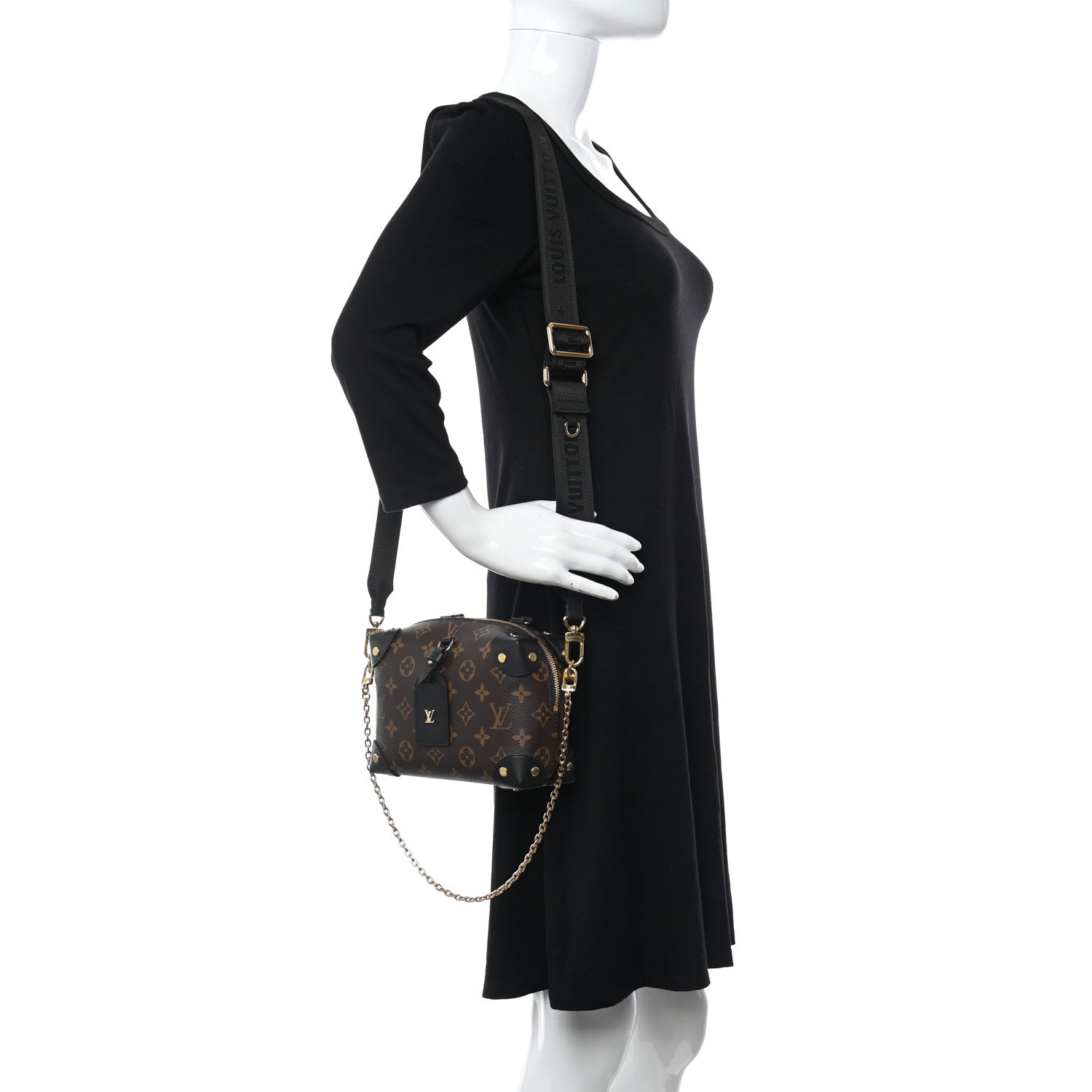 Louis Vuitton Monogram Petite Malle Souple Black 2 of 8