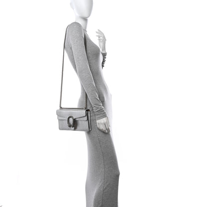Gucci Lizard Crystal Small Dionysus Shoulder Bag Silver 2 of 12