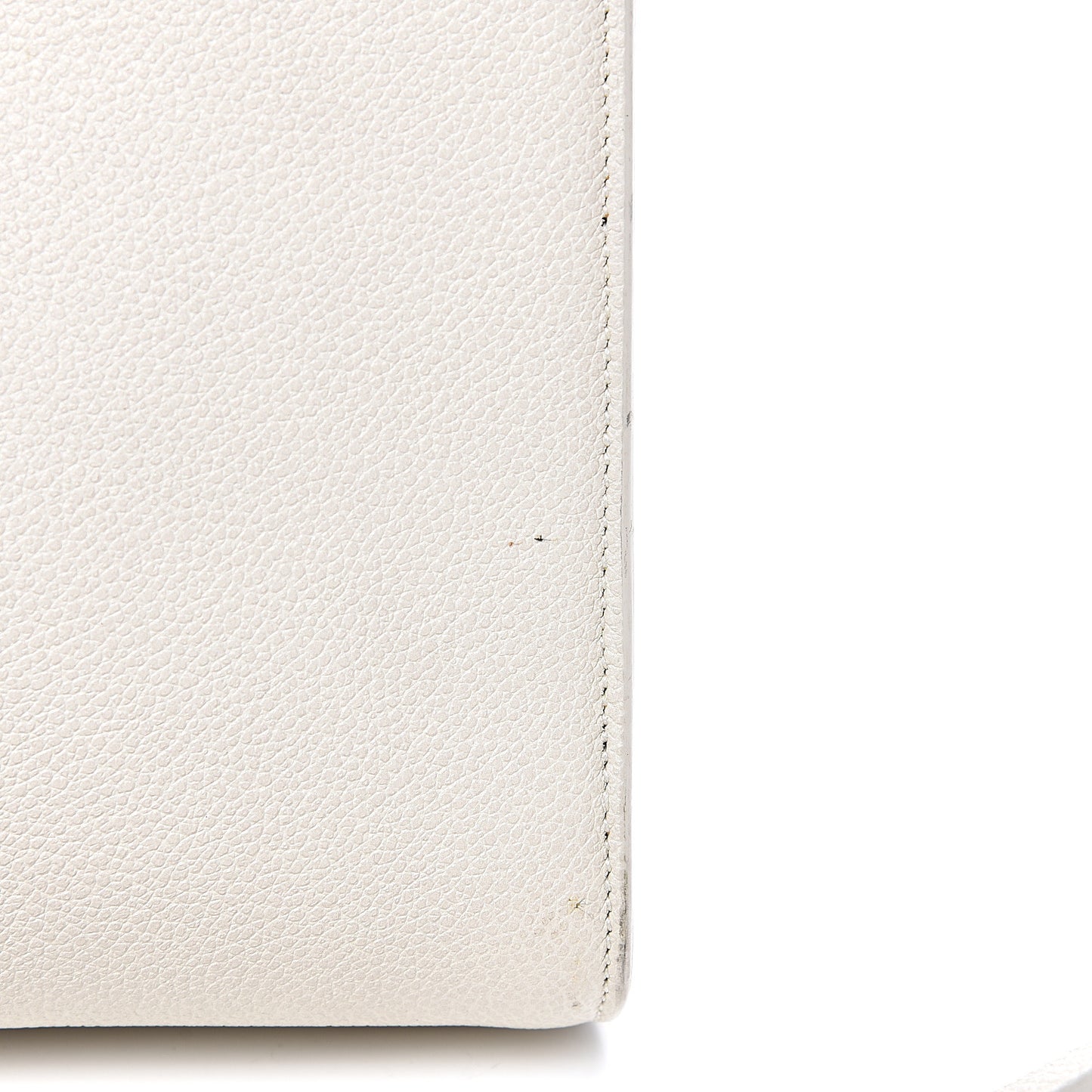 Grained Calfskin Small Sac De Jour Dove White
