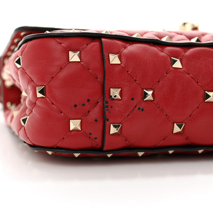 Valentino Garavani Nappa Small Rockstud Spike Shoulder Bag Rosso Valentino 11 of 12